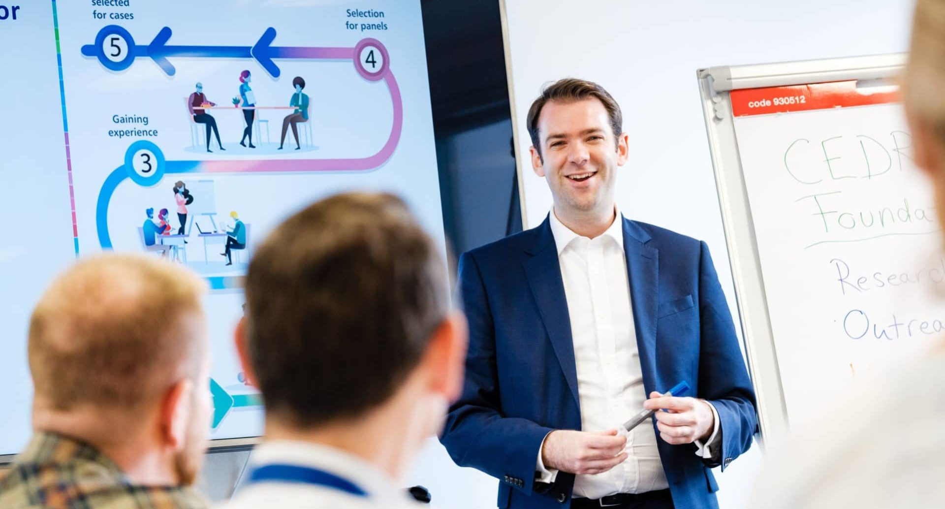 Man presenting to group