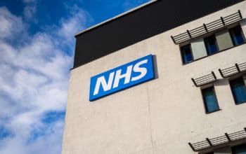 Building with NHS sign