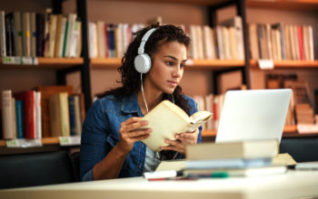 Girl studying